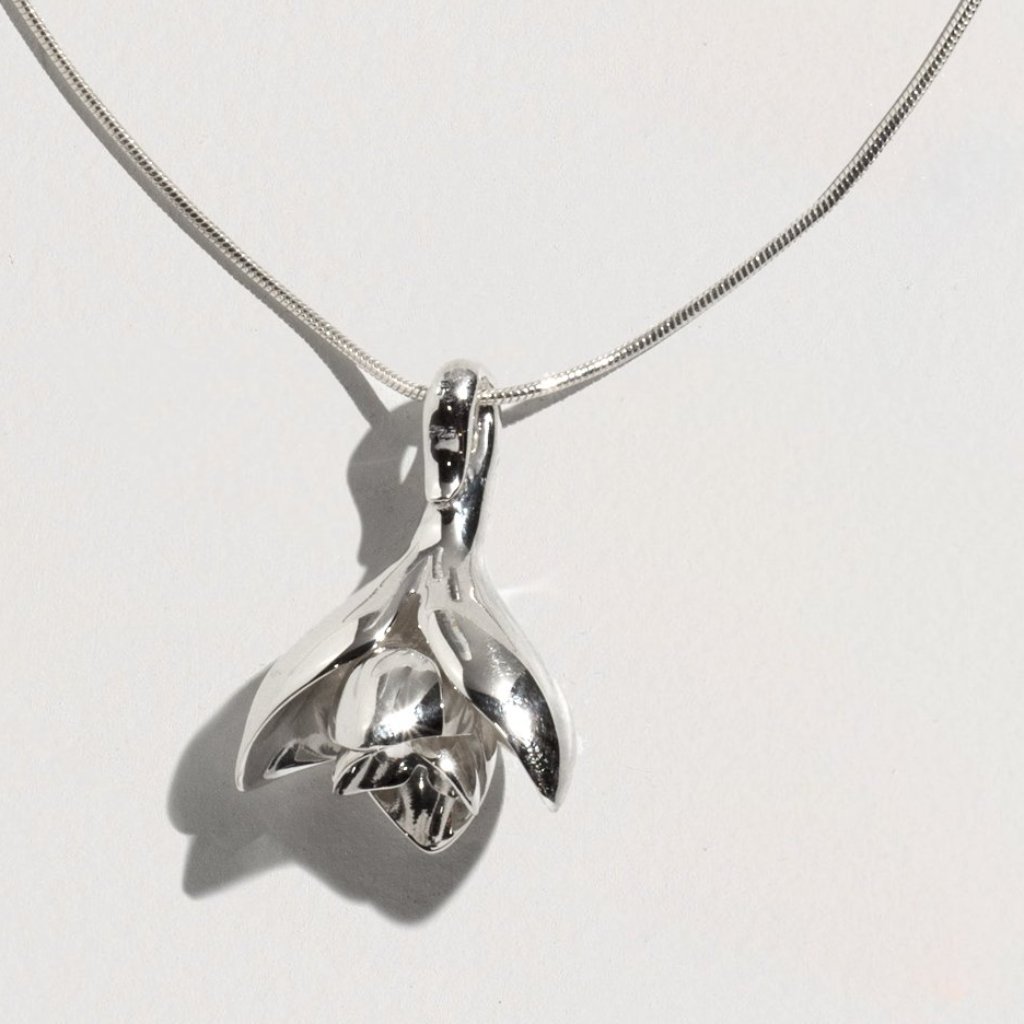 Pamela Love Sterling Silver Necklace With Flower Pendant